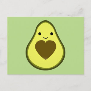 Cartes Pour Fêtes Annuelles Avocado Love Cute Avocado avec coeur