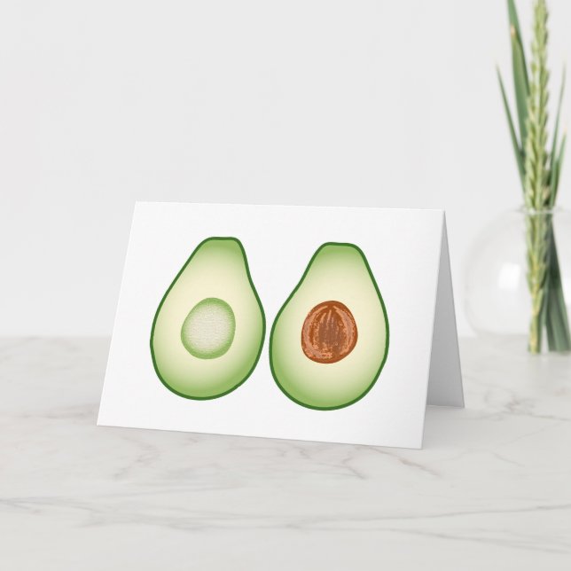 Cartes Pour Fêtes Annuelles Avocado You're My Better Half Love Valentin (Devant)