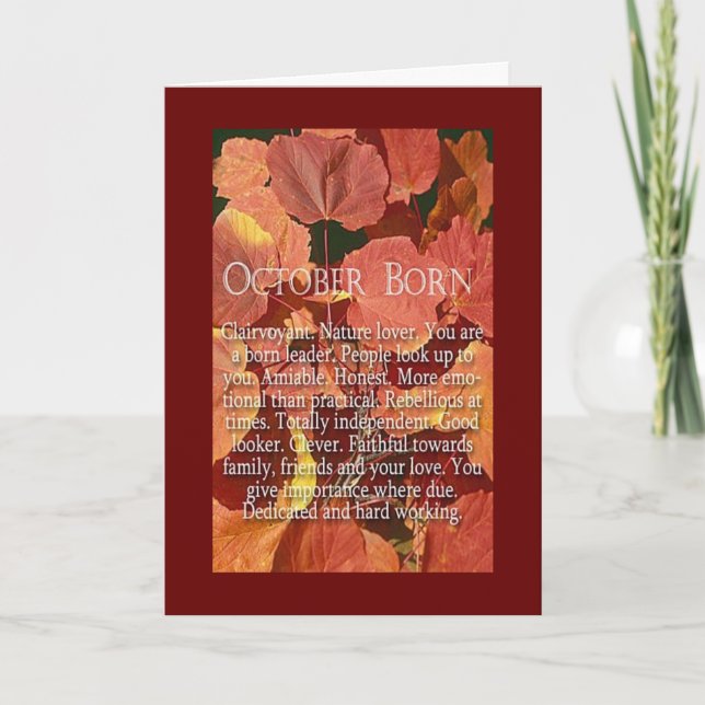 CARTES POUR FÊTES ANNUELLES AVOIR UN ANNIVERSAIRE D'AUTOMNE TRÈS HEUREUX (Devant)