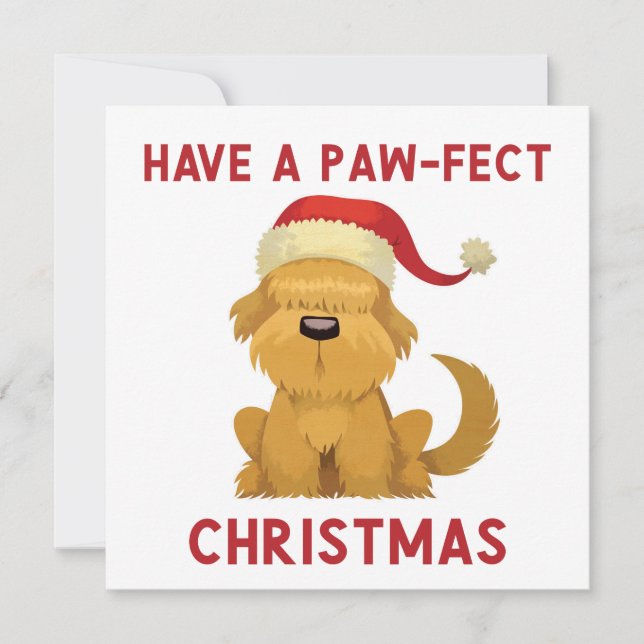 Cartes Pour Fêtes Annuelles Avoir un Noël Paw-Fest // Noël de chien mignon (Devant)