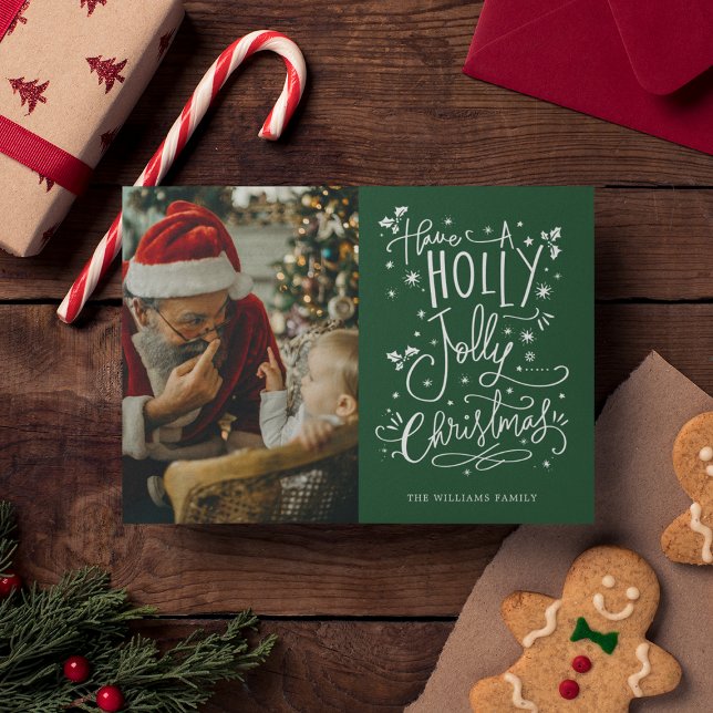 Cartes Pour Fêtes Annuelles AVOIR UNE JOLLY SAINTE NOËL | Ajouter votre photo (Créateur téléchargé)