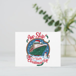 Cartes Pour Fêtes Annuelles Aw Ship C'est une croisière de Noël en famille