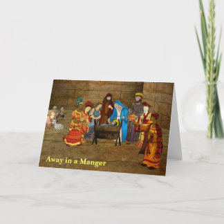 Cartes Pour Fêtes Annuelles Away in a Manger