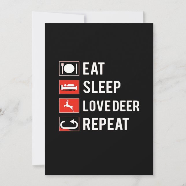 Cartes Pour Fêtes Annuelles Awesome Deer Lover Creative ModerFlat Holiday Card (Devant)