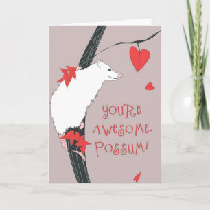 Cartes Pour Fêtes Annuelles Awesome Possum