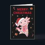 Cartes Pour Fêtes Annuelles Axolotl Merry Christmas Winter Animals Axolotls Ad<br><div class="desc">L'axolotl pour Noël avec des lumières de fées. Animaux amusants avec des cadeaux et de la neige pour les vacances. Aussi drôle pour Noël en juillet. Les Axolotls sont des animaux mignons et parfaits pour Noël.</div>