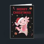 Cartes Pour Fêtes Annuelles Axolotl Merry Christmas Winter Animals Axolotls Ad<br><div class="desc">L'axolotl pour Noël avec des lumières de fées. Animaux amusants avec des cadeaux et de la neige pour les vacances. Aussi drôle pour Noël en juillet. Les Axolotls sont des animaux mignons et parfaits pour Noël.</div>