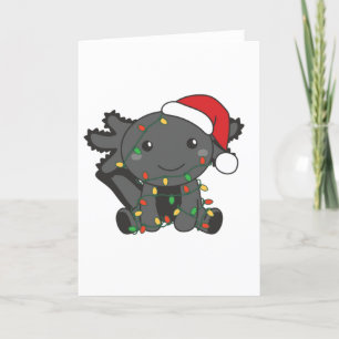 Cartes Pour Fêtes Annuelles Axolotl Noël Animaux d'hiver Axolotls