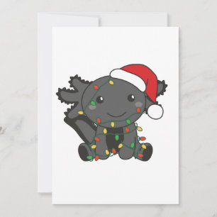 Cartes Pour Fêtes Annuelles Axolotl Noël Animaux d'hiver Axolotls