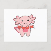 Axolotl pour la Saint Valentin de mignons animaux