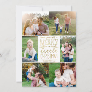 Cartes Pour Fêtes Annuelles Ayez un joyeux petit Noël six photos