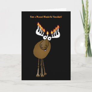 Cartes Pour Fêtes Annuelles Ayez un Moosed Hanoukka merveilleux !