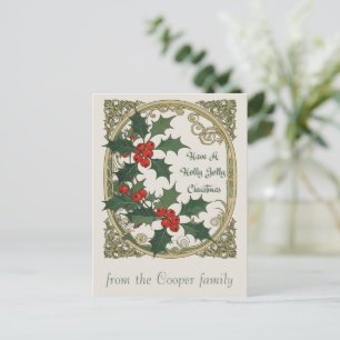 Cartes Pour Fêtes Annuelles Ayez Un Noël Joliment-Rétro