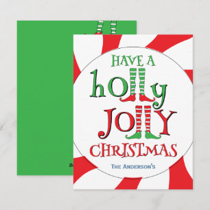 Cartes Pour Fêtes Annuelles Ayez un Noël tout à fait joyeux Elfe de tourbillon