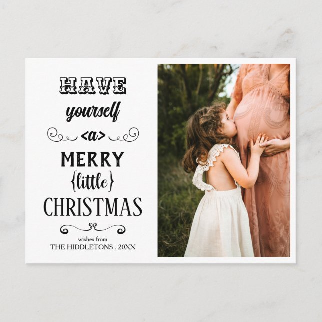 Cartes Pour Fêtes Annuelles Ayez Une Jolie Petite Typographie De Noël (Devant)