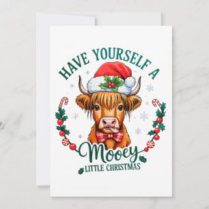 Cartes Pour Fêtes Annuelles Ayez Une Petite Vache De Noël Mignonne Moyenne