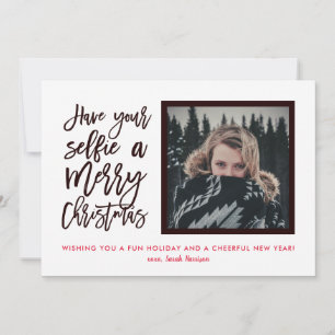 Cartes Pour Fêtes Annuelles Ayez votre selfie un joyeux cadre Selfie de Noël