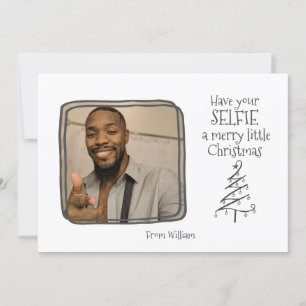 Cartes Pour Fêtes Annuelles Ayez Votre Selfie Un Joyeux Petit Noël
