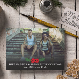 Cartes Pour Fêtes Annuelles Ayez-vous une petite photo de Noël Éffrayante