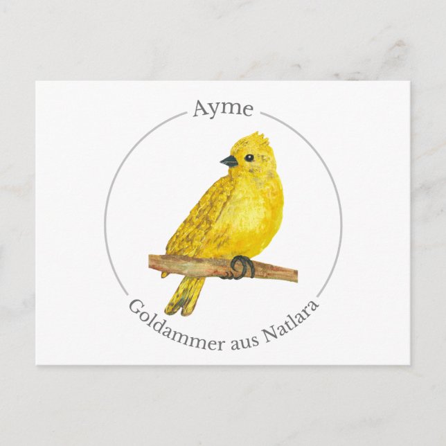 Cartes Pour Fêtes Annuelles Ayme -  Goldammer aus Natlara (Devant)