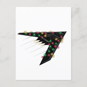 Cartes Pour Fêtes Annuelles B2 Stealth Spirit Christmas Avion de Noël Jet Digi
