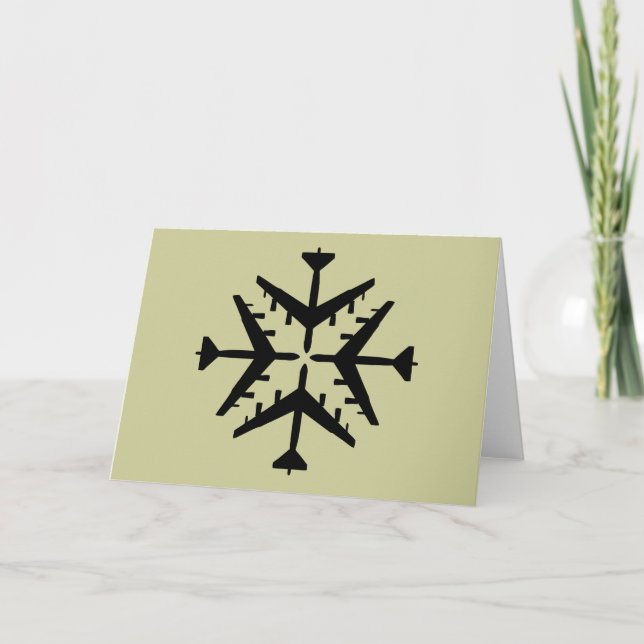 Cartes Pour Fêtes Annuelles B-52 Flocon de neige (Devant)