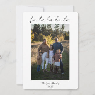 Cartes Pour Fêtes Annuelles b + w falalala moderne