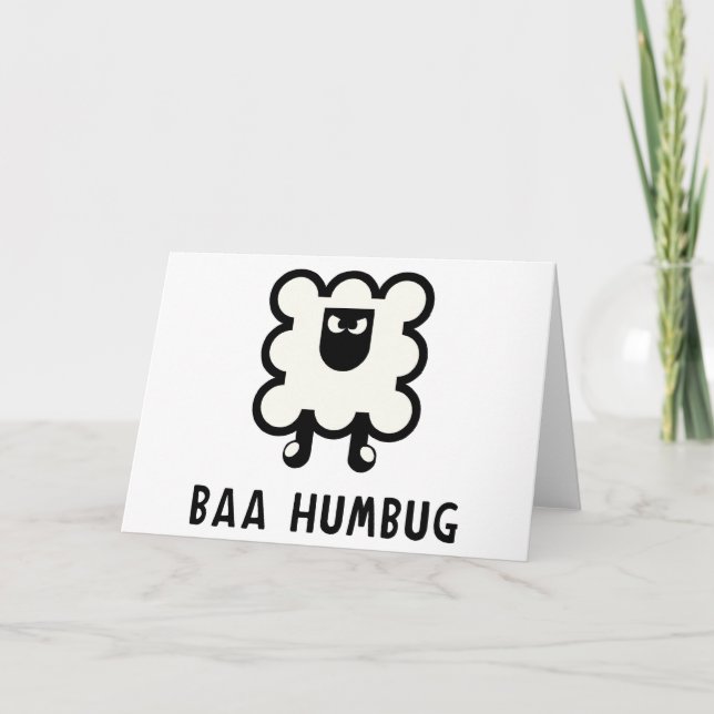 Cartes Pour Fêtes Annuelles Baa Humbug (Devant)