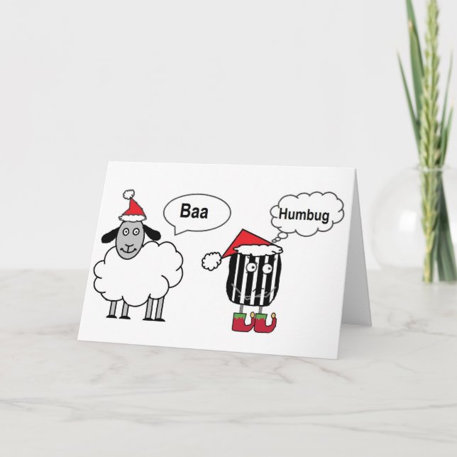 Cartes Pour Fêtes Annuelles Baa Humbug Funny Christmas Card (Devant)