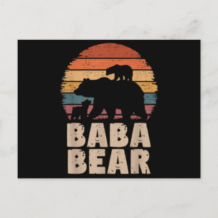 Cartes Pour Fêtes Annuelles Baba Bear Vintage Retro Funny Fête des pères