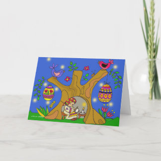 Cartes Pour Fêtes Annuelles Baba et l'arbre pysanky L'art populaire ukrainien