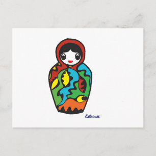 Cartes Pour Fêtes Annuelles Babushka - Matryoshka