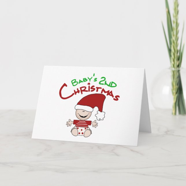 Cartes Pour Fêtes Annuelles Baby 2e T-shirts et cadeaux de Noël (Devant)