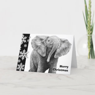 Cartes Pour Fêtes Annuelles Baby African Elephant Christmas Card