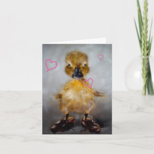 Cartes Pour Fêtes Annuelles Baby Duck Valentine's Day Card