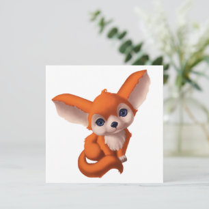 Cartes Pour Fêtes Annuelles Baby Fennec Fox