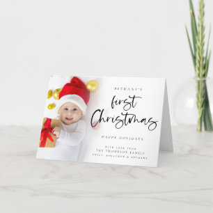 Cartes Pour Fêtes Annuelles Baby First Christmas 6 Photo Holiday Card
