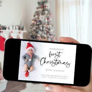 Cartes Pour Fêtes Annuelles Baby First Christmas Photo Calendrier 2025