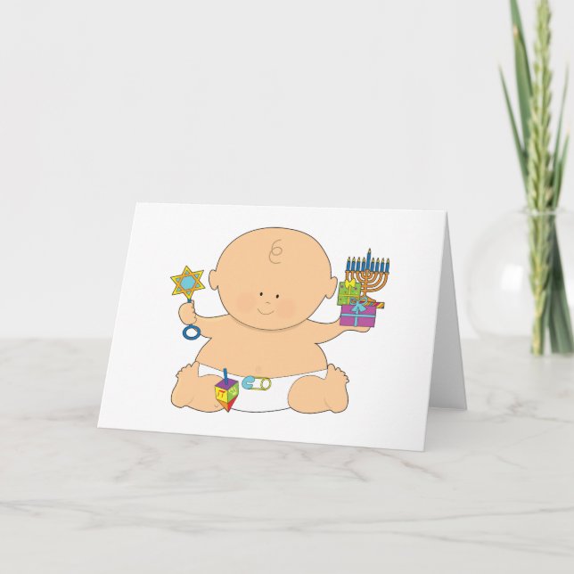 Cartes Pour Fêtes Annuelles Baby Hanoukka (Devant)