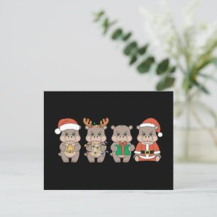 Cartes Pour Fêtes Annuelles Baby Hippo Moo Deng Noël