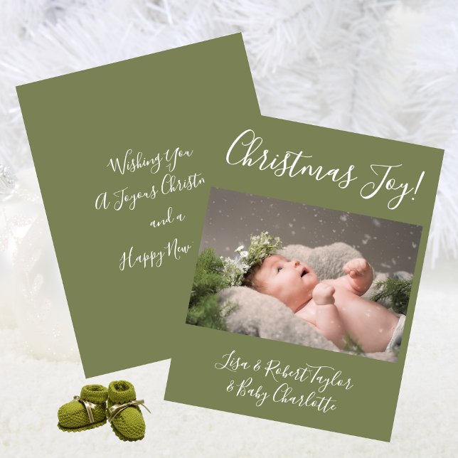 Cartes Pour Fêtes Annuelles Baby Photo Christmas Joy Holiday (Baby Photo Christmas Joy Holiday)
