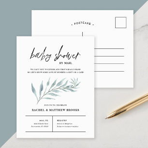 Cartes Pour Fêtes Annuelles Baby Shower Botanique Aquarelle Minimaliste