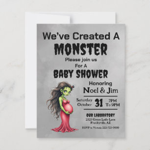 Cartes Pour Fêtes Annuelles Baby Shower Classieux Frankenstein 
