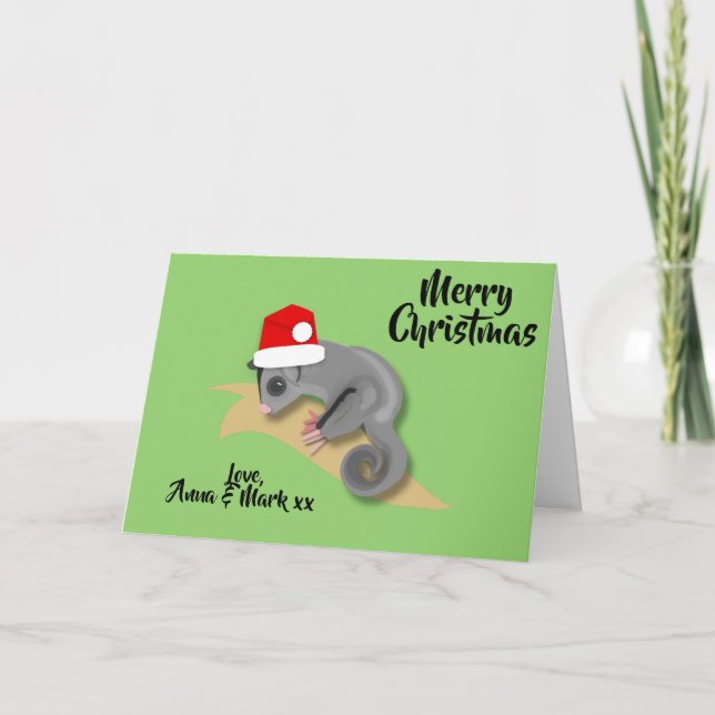 Cartes Pour Fêtes Annuelles Baby Sugar Glider Noël (Devant)
