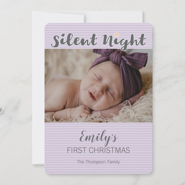 Cartes Pour Fêtes Annuelles Baby's First Christmas Photo personalized (Devant)