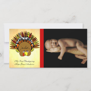 Cartes Pour Fêtes Annuelles babyturkeycolorsdamaskcercles