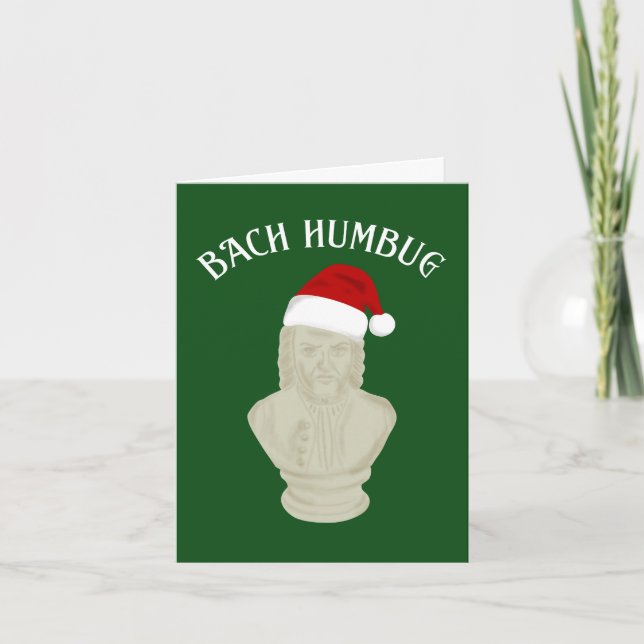 Cartes Pour Fêtes Annuelles Bach Humbug Funny Musique Classique Thème (Devant)