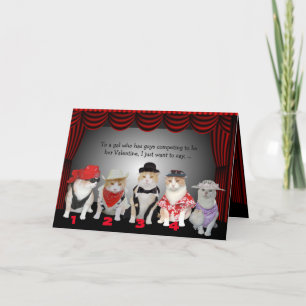 Cartes Pour Fêtes Annuelles Bachelorette personnalisée Kitty Valentine