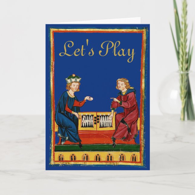 Cartes Pour Fêtes Annuelles Backgammon : personnalisable (Devant)