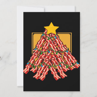 Cartes Pour Fêtes Annuelles Bacon Arbre de Noël Lumière_